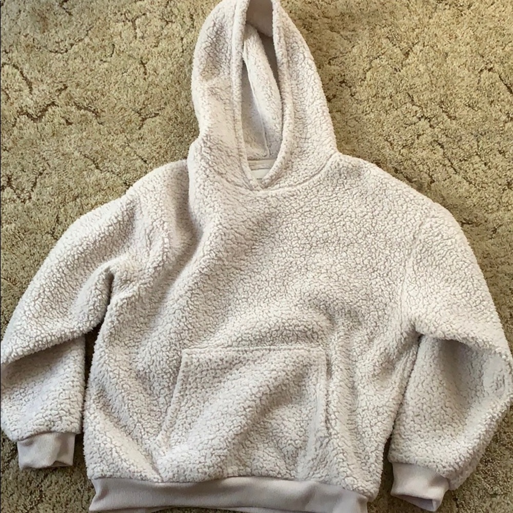 american eagle fluffy wool hoodie